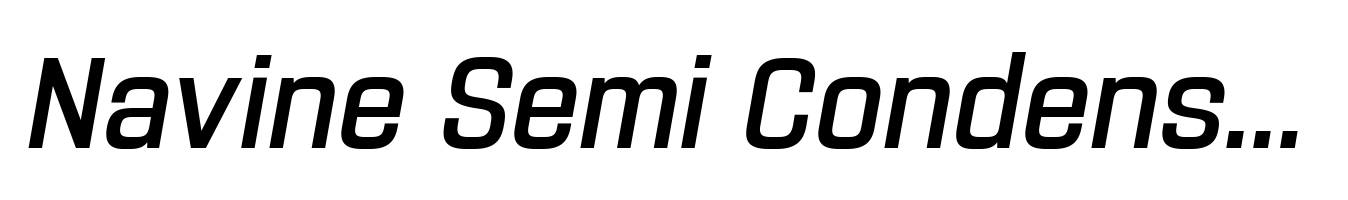 Navine Semi Condensed Medium Italic